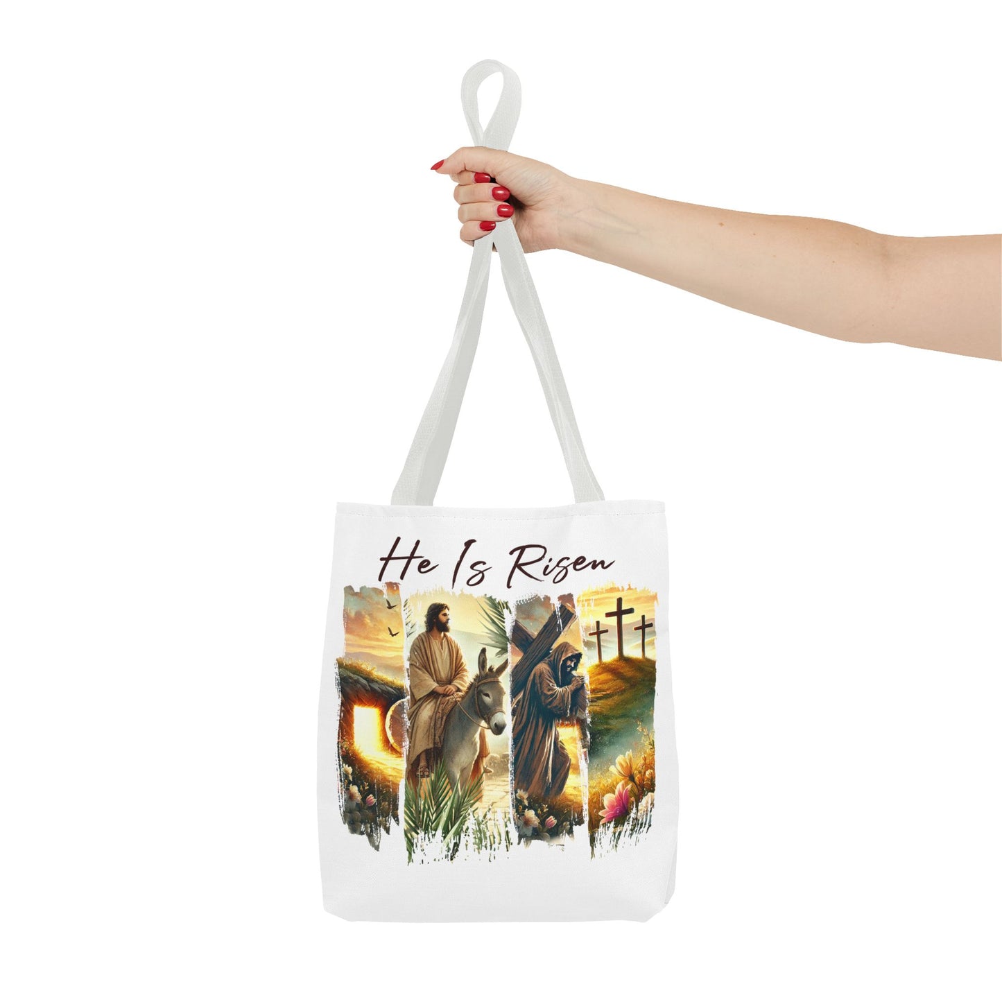 He Is Risen Christian Tote Bag