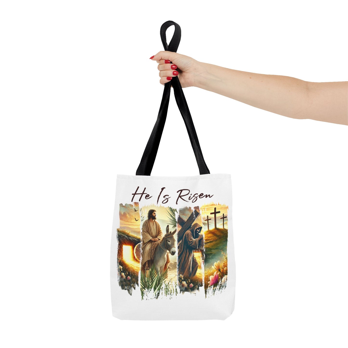He Is Risen Christian Tote Bag