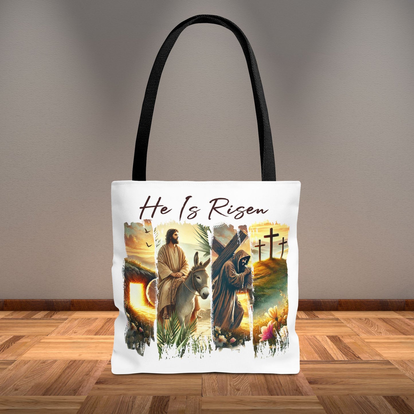 He Is Risen Christian Tote Bag