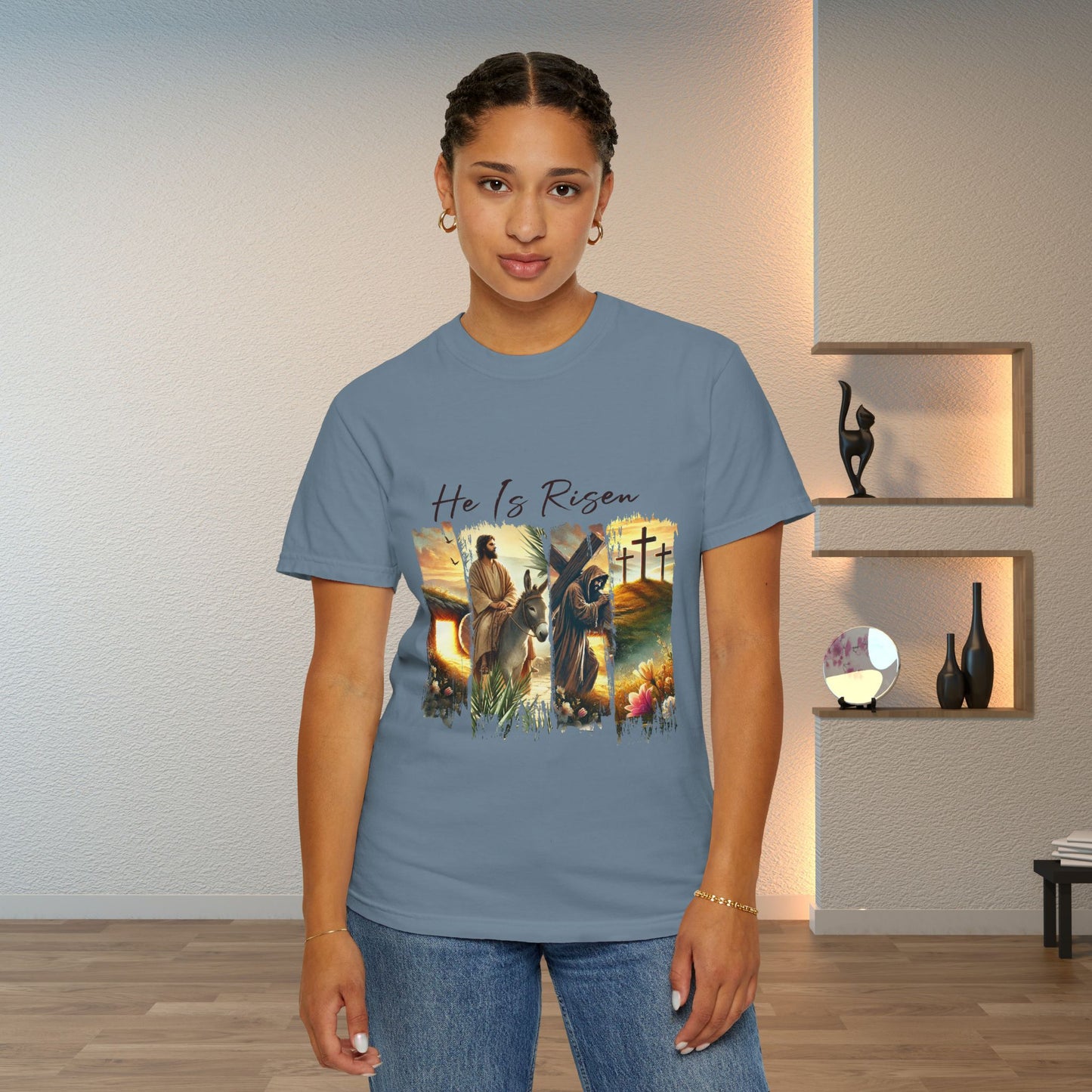 He Is Risen T-shirt Christian Easter Apparel