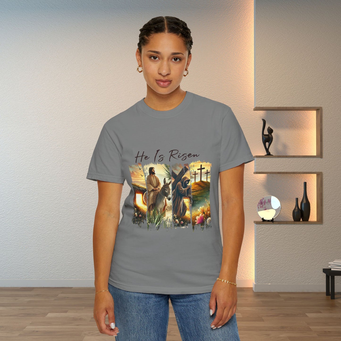 He Is Risen T-shirt Christian Easter Apparel