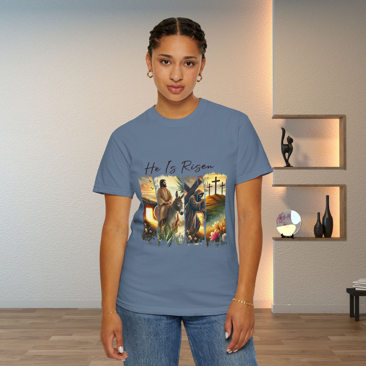 He Is Risen T-shirt Christian Easter Apparel