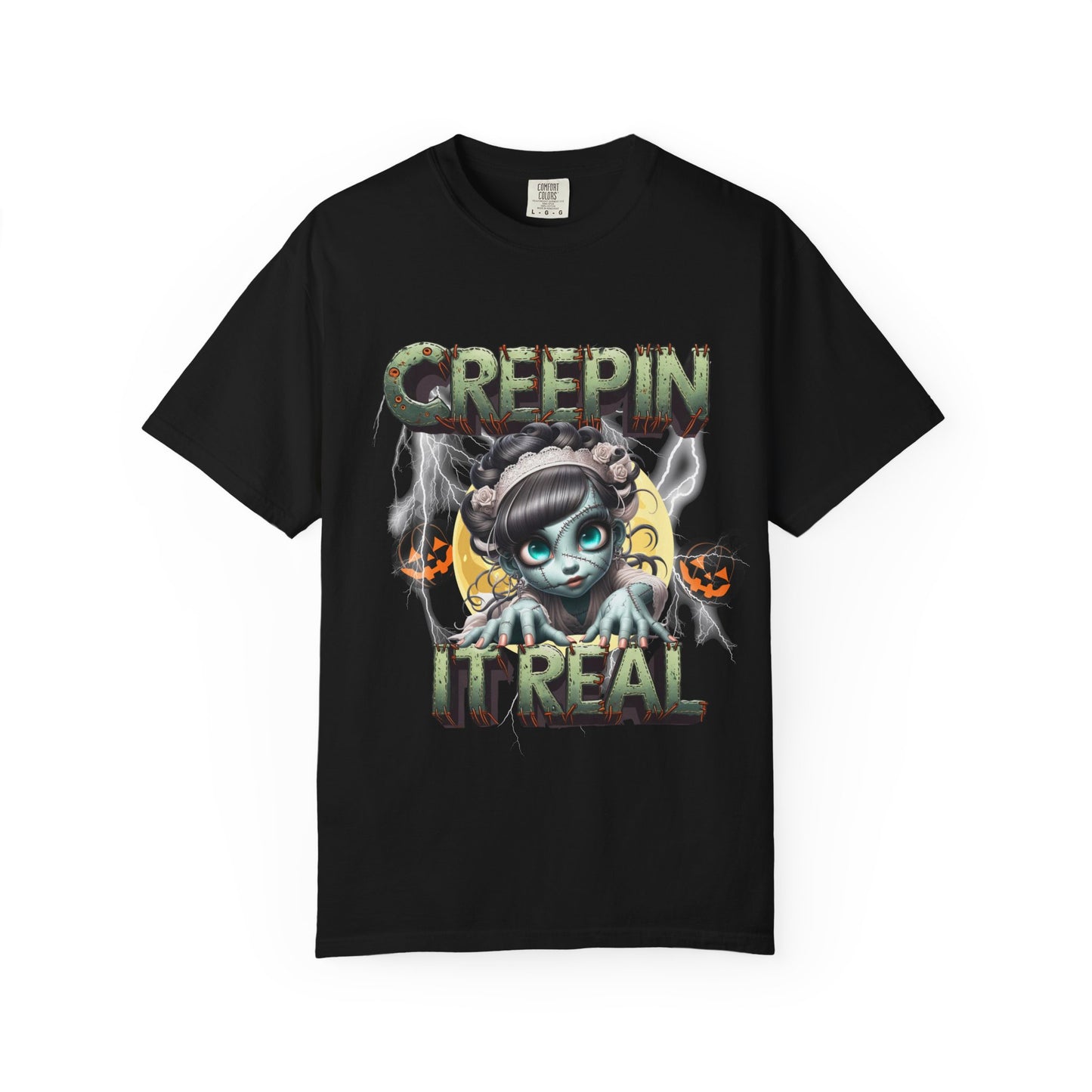 Creepin' It Real Halloween T-shirt, Unisex Graphic Tee, Spooky Fun Apparel, Perfect for Halloween, Ghost Lovers, Trick-or-Treating