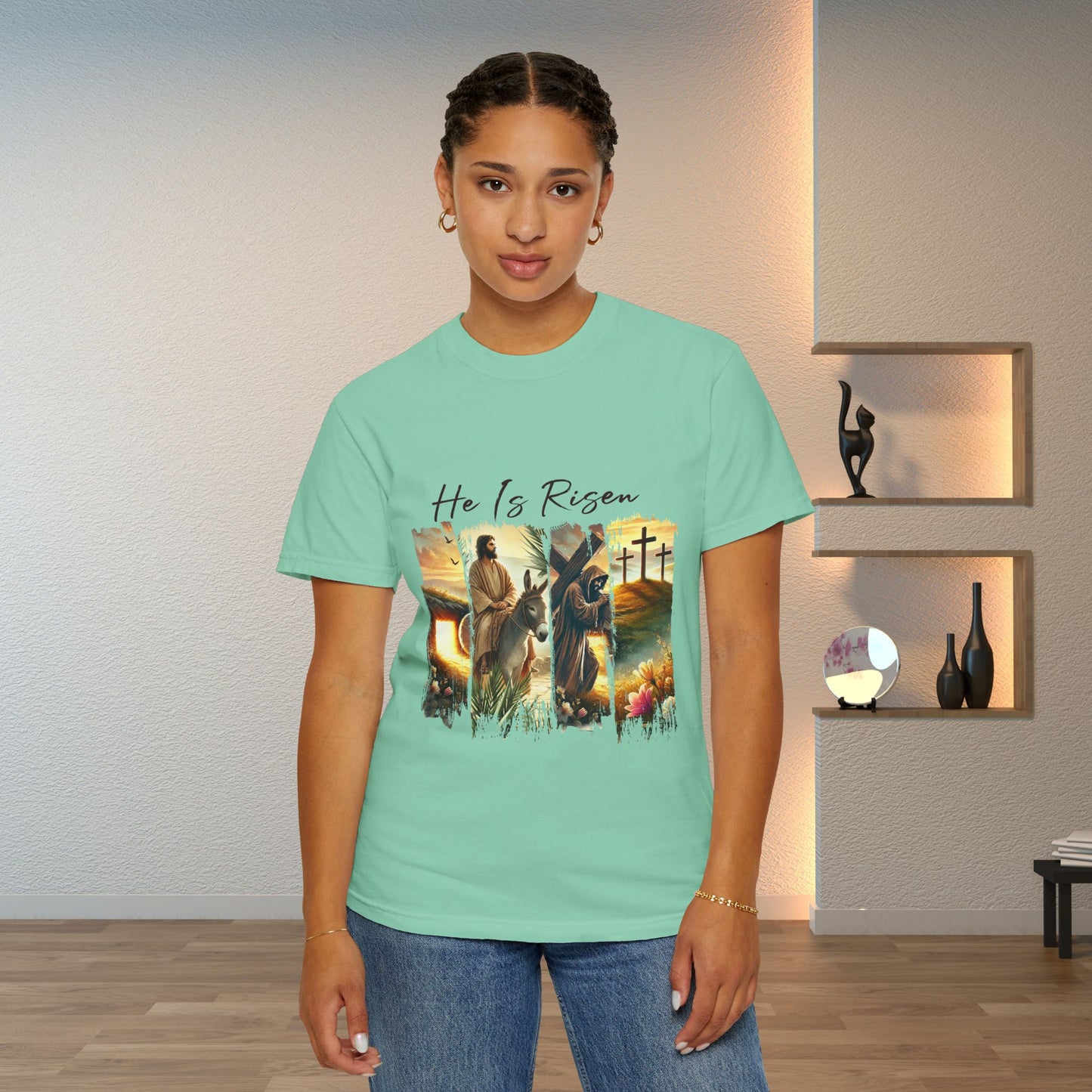 He Is Risen T-shirt Christian Easter Apparel