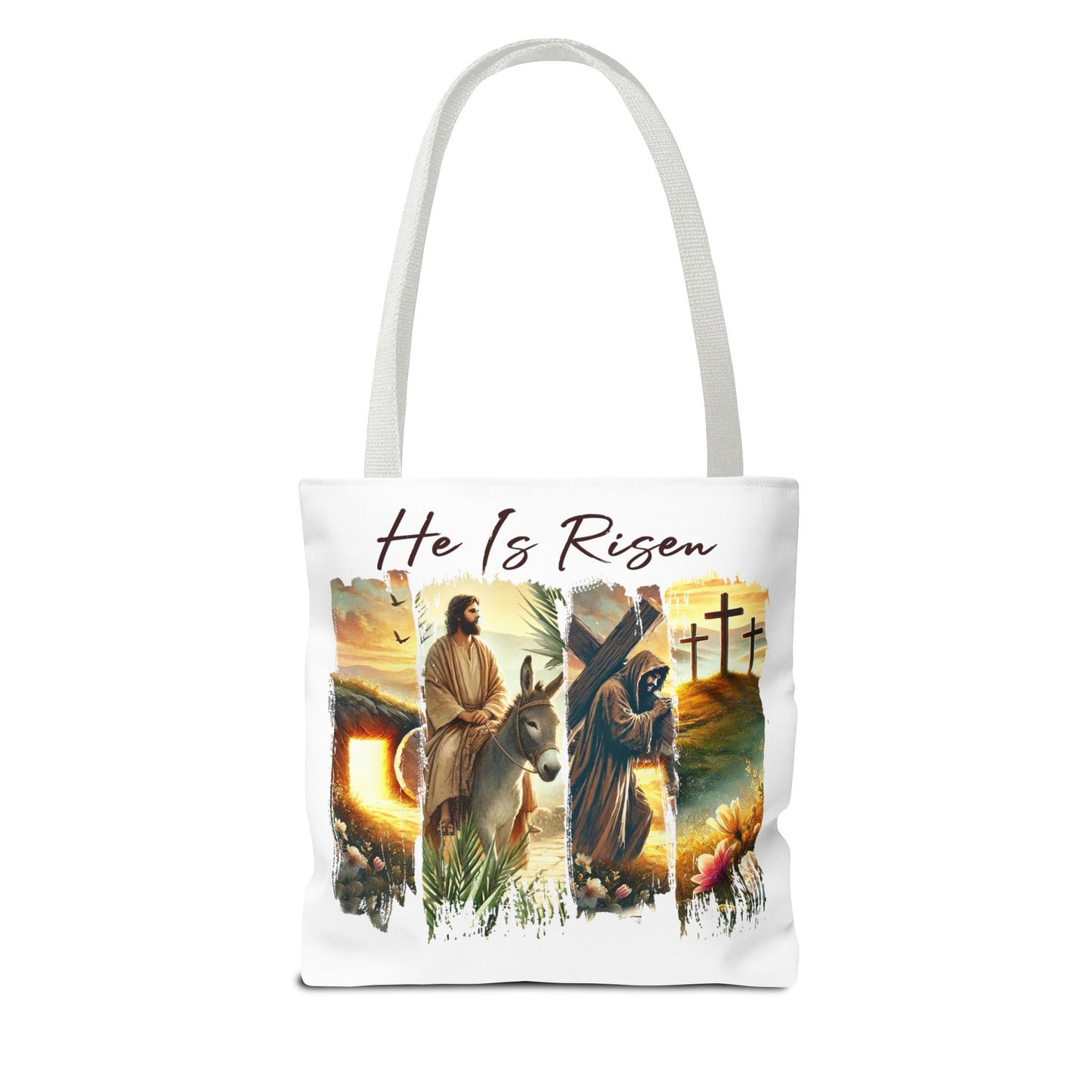 He Is Risen Christian Tote Bag